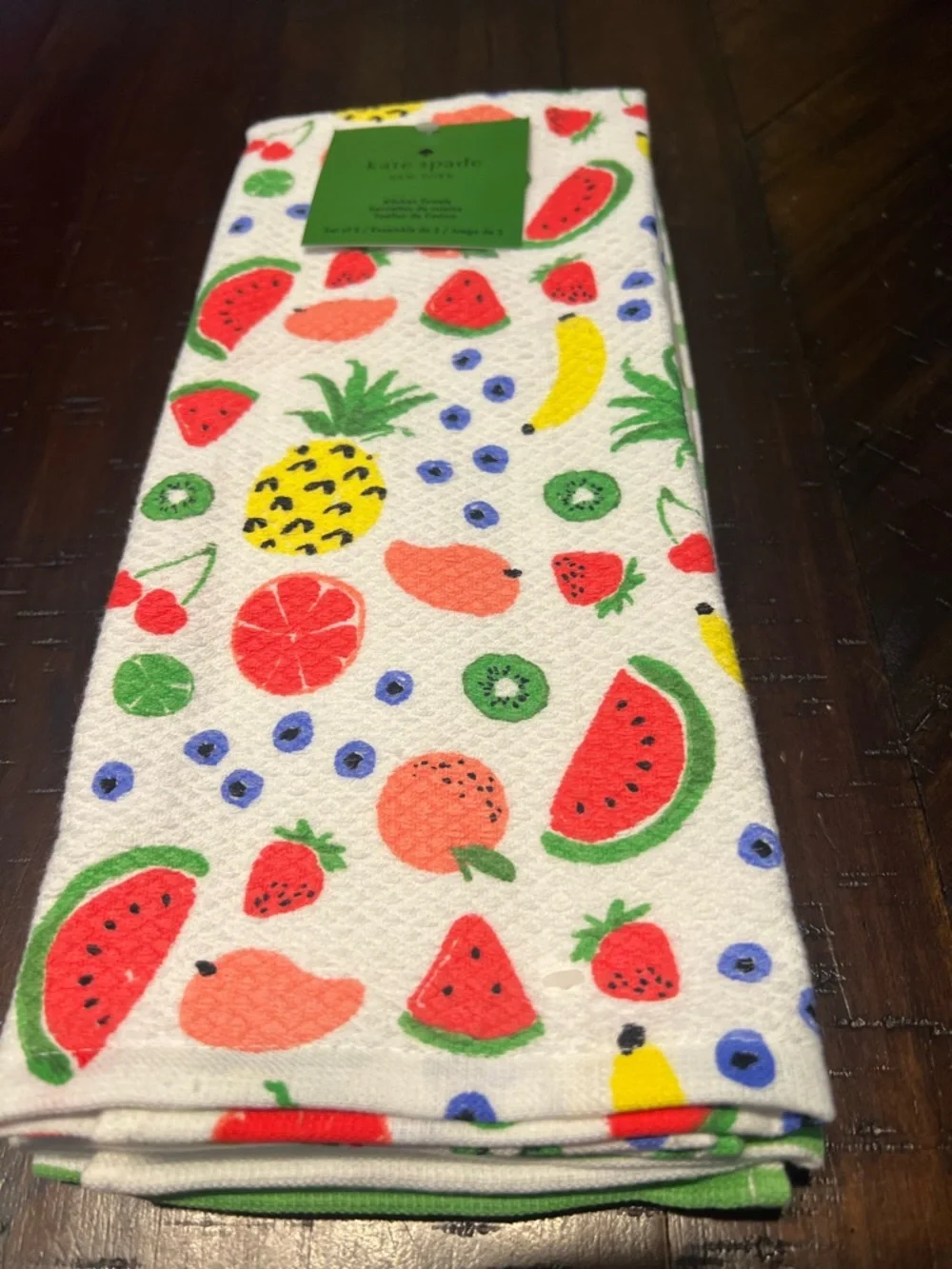 Kate Spade New York Assortment Fruits Colorful Kitchen Towels Set of 2